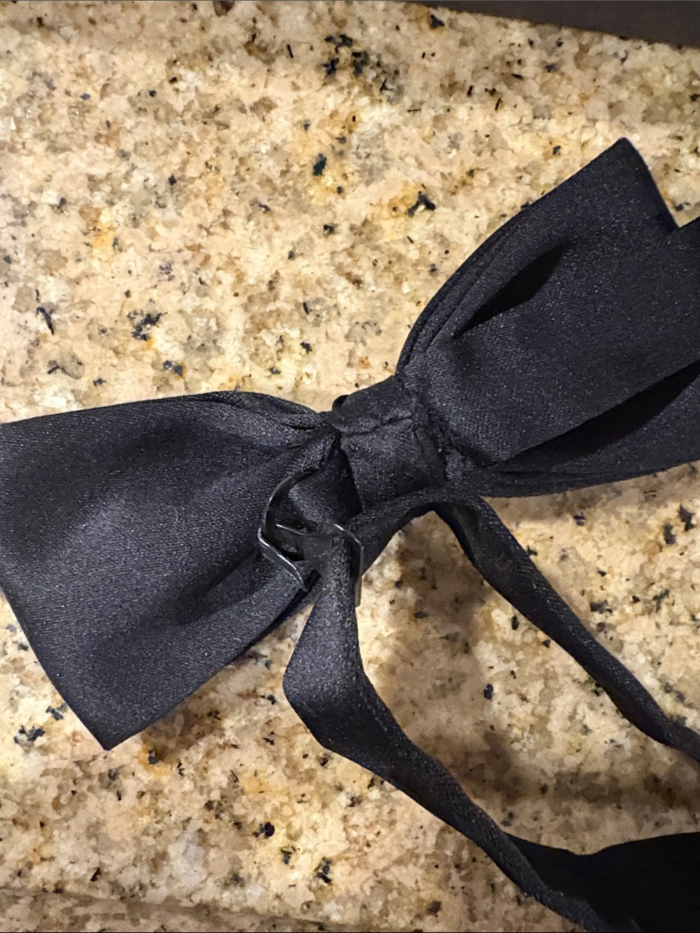 Classic Black Satin Cummerbund & Bow Tie Set - Picture 2 of 6